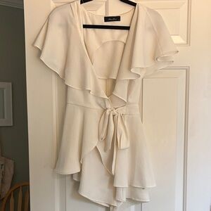 Anna Grace Cream Romper